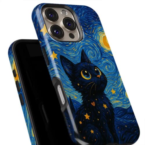Θήκη Xiaomi για Όλα τα μοντέλα 3D Design Με Σχέδιο Kitty Starry Night (Κωδ:1177)