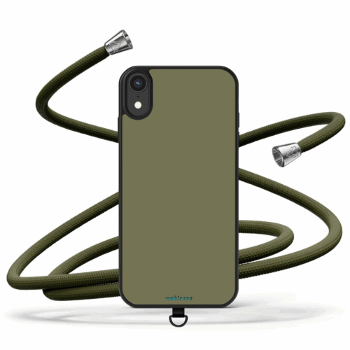 Θήκη iPhone για Όλα τα μοντέλα με Κορδόνι λαιμού & Χρώμα Olive (Κωδ:2109)
