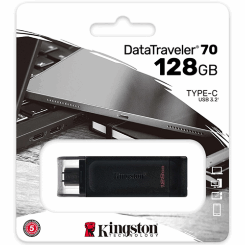 Kingston DataTraveler 70 128GB USB-C Flash Drive (DT70/128GB)