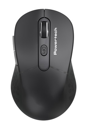 POWERTECH ασύρματο ποντίκι PT-1466, USB δέκτης, έως 1600DPI, μαύρο