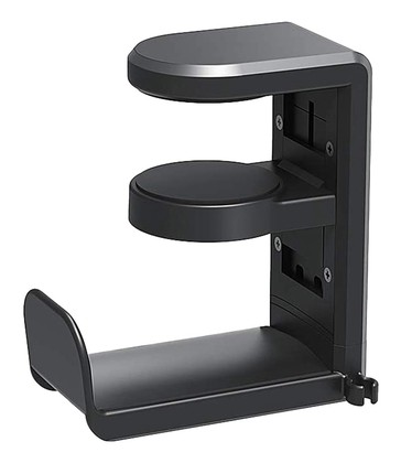 POWERTECH βάση ακουστικών γραφείου PT-1495, περιστρεφόμενη, μαύρη