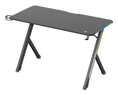 POWERTECH gaming γραφείο PT-1498 με RGB φωτισμό, 120x60x75cm, μαύρο