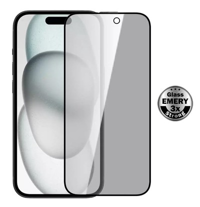 POWERTECH tempered glass Emery Private 5D TGC-0769 για iPhone 16 Plus, full glue