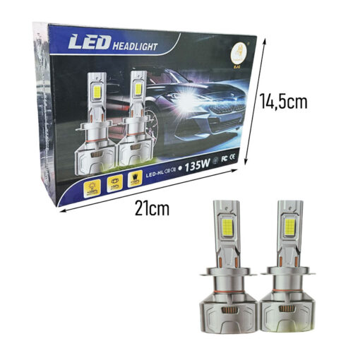 Λαμπες Αυτοκινήτου LED Headlight Υψηλής Φωτεινότητας 135W Σετ 2 Τεμαχίων H4 -  LED Headlight Car Bulbs