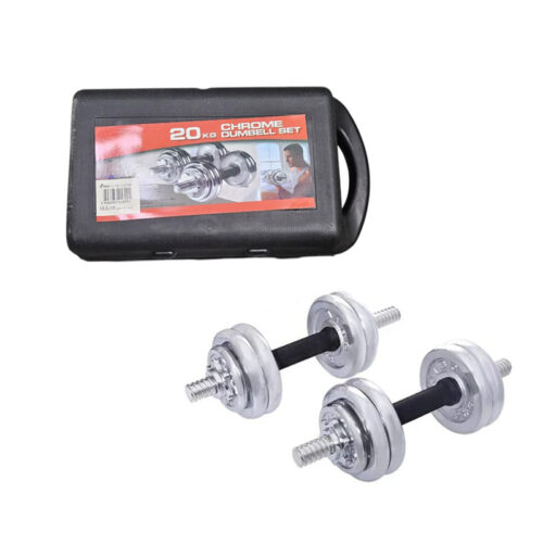 York Fitness Αλτήρες Σετ 20kg σε Βαλιτσάκι - Chrome Dumbell Set 20kg