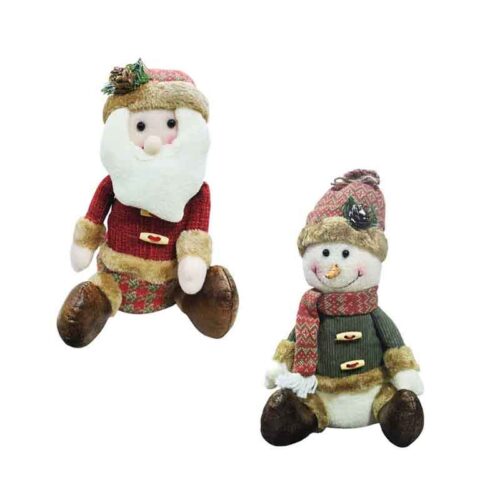 Διακοσμητικός Χιονάνθρωπος Υφασμάτινος 33cm - Fabric Decorative Snowman