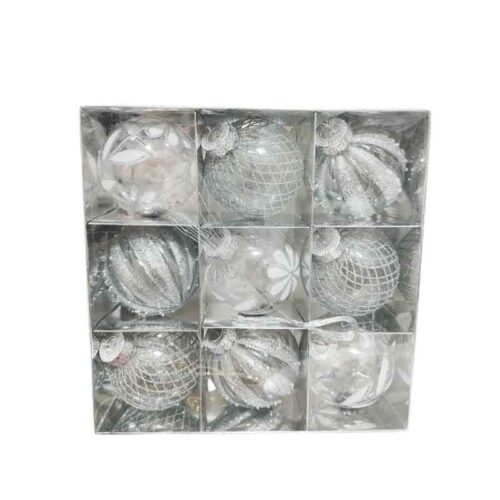 Σετ Χριστουγεννιάτικες Μπάλες 9τμχ 7.5cm - Christmas decoration balls