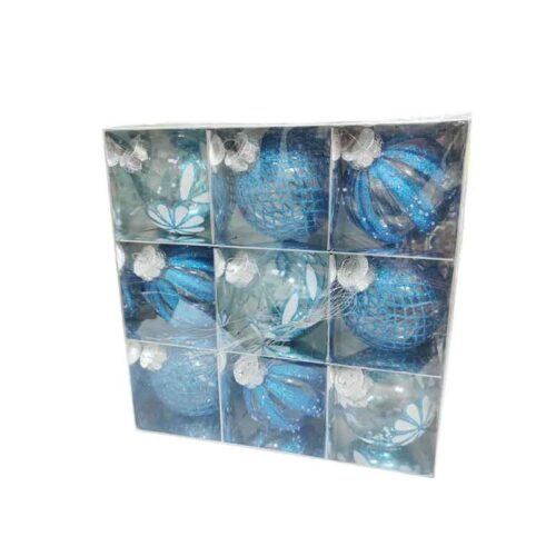 Σετ Χριστουγεννιάτικες Μπάλες 9τμχ 7.5cm - Christmas decoration balls