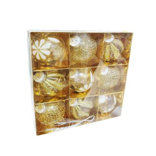 Σετ Χριστουγεννιάτικες Μπάλες 9τμχ 7.5cm - Christmas decoration balls