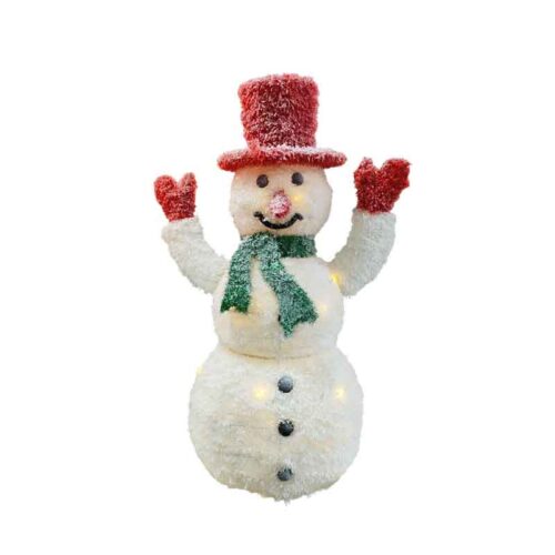 Χριστουγεννιάτικος Χιονάνθρωπος Φωτιζόμενος 83cm Christmas Snowman with Lights 83cm