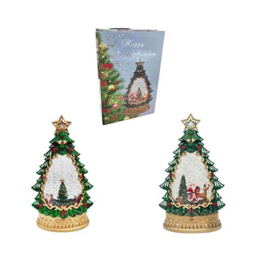 Χριστουγεννιάτικο Φωτιζόμενο Φαναράκι με Μουσική σε Διάφορα Σχέδια - Christmas Snow Globe Lantern with Music