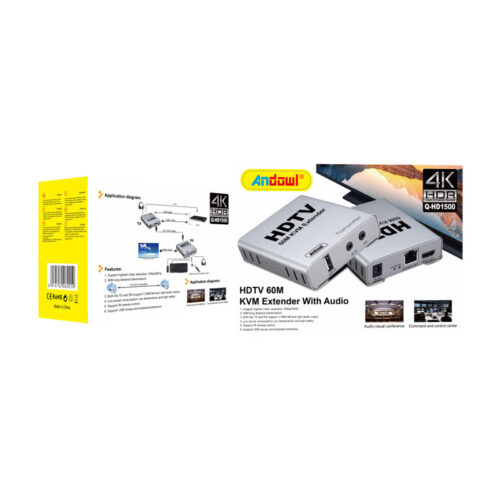 Andowl Ενισχυτής Σήματος HDMI HDTV 60M Q-HD1500 - KVM Extender With Audio
