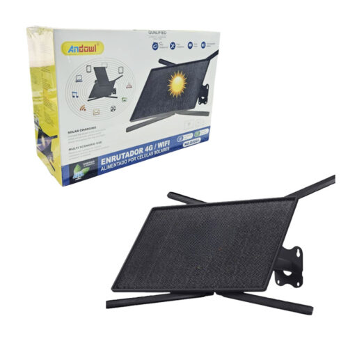 Andowl Ηλιακό Ασύρματο Router Wi-Fi 4G με Επαναφορτιζόμενη Μπαταρία Q2025 - Solar Battery Powered 4G/ Wifi Router
