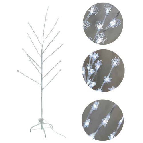 Χριστουγεννιάτικο Φωτιζόμενο Δέντρο Διακοσμητικό με 66 LED Ψυχρό Χρώμα 1.5m - Christmas decorative tree white light