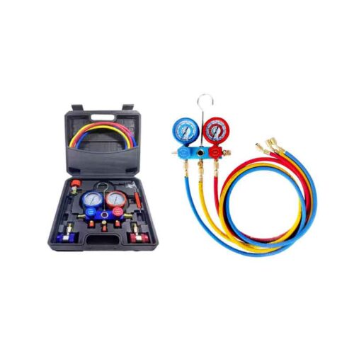 Σετ Μανόμετρο Κλιματιστικού με Βαλβίδες με Δείκτη Ροής για Φρέον και Σωλήνες - Manifold Gauge Set