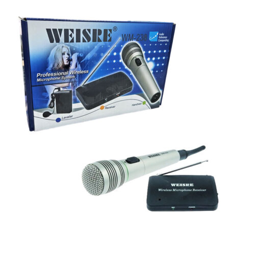 WEISRE Ασύρματο Μικρόφωνο με Δέκτη WM-238 - Professional Wireless Microphone System with Receiver