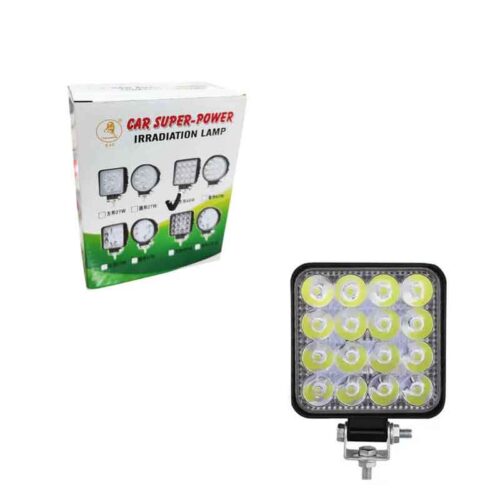 Προβολέας αυτοκινήτου Τετράγωνο 16LED 48W 6.5cm – Car Super-power Square LED