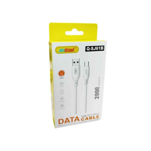 Andowl Καλώδιο Φόρτισης USB σε Type-C 2m Q-SJ61B - USB to Type-C Data Cable