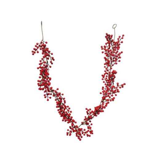 Χριστουγεννιάτικη Γιρλάντα με Κόκκινους Καρπούς 1.8m – Christmas Garland with Red Berries