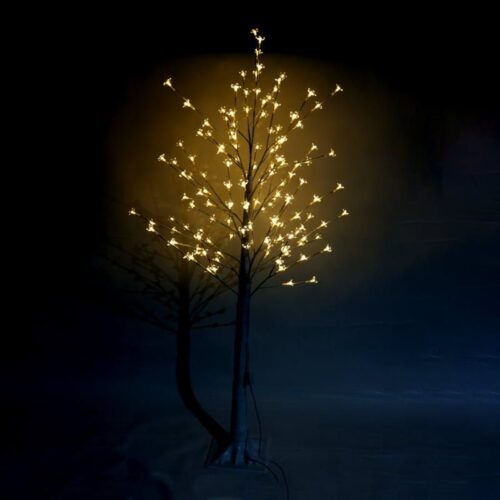 Led Φωτιζόμενο Χριστουγεννιάτικο Δέντρο Λευκό Με Θερμό Φωτισμό 150cm - Chistmas LED tree warm light