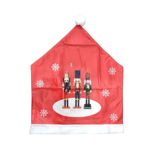 Χριστουγεννιάτικο Καλύμματα Πλάτης Καρέκλας Σκούφος Αγίου Βασίλη - Santa Claus chair cover