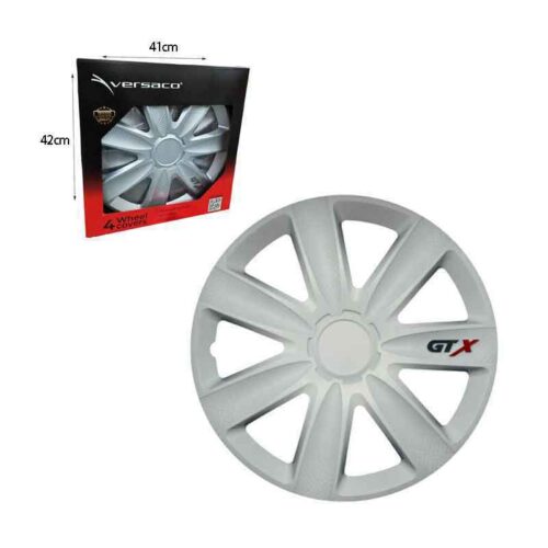 Versaco Σετ Τάσια Αυτοκινήτου 4τμχ 15" Ασημί - Wheel Covers