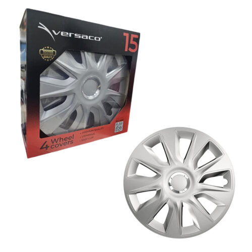 Versaco Σετ Τάσια Αυτοκινήτου 4τμχ 15" Ασημί - Wheel Covers
