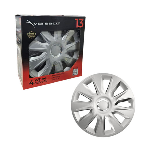 Versaco Σετ Τάσια Αυτοκινήτου 4τμχ 13" Ασημί - Wheel Covers