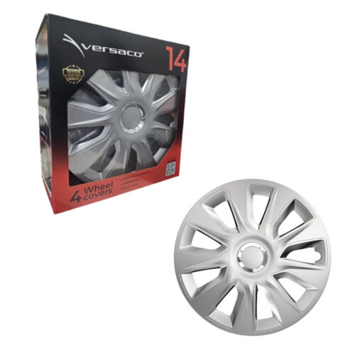 Versaco Σετ Τάσια Αυτοκινήτου 4τμχ 14" Ασημί - Wheel Covers
