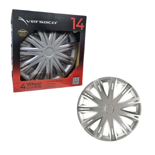 Versaco Σετ Τάσια Αυτοκινήτου 4τμχ 14" Ασημί - Wheel Covers