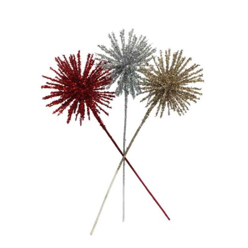 Χριστουγεννιάτικο Κλαδί με Αστεροειδές Διακοσμητικό 46cm – Christmas Glitter Starburst Branch