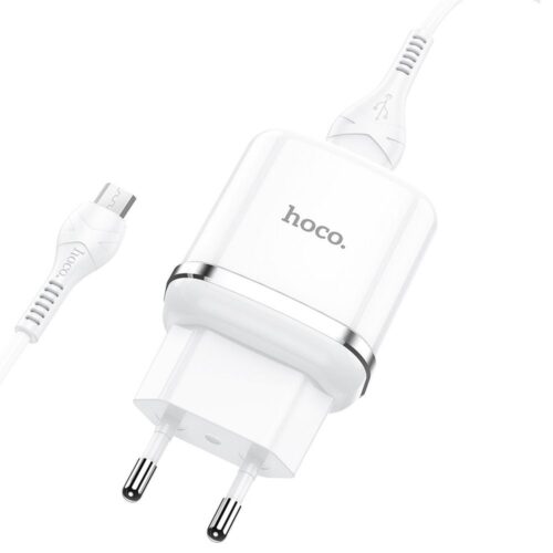 HOCO N3 travel charger USB A + cable USB A to Micro USB QC3.0 3A 18W white