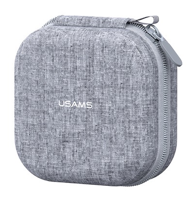 USAMS θήκη οργάνωσης ακουστικών Bluetooth ZB351, 9.5x9.5x5cm, γκρι