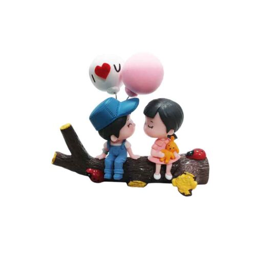 Διακοσμητικό Αγαλματάκι Ζευγάρι με Μπαλόνια - Decorative Couple Figurine with Balloons