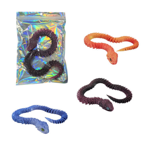 Τρισδιάστατο Φίδι 3D - 3D Printed Spiky Snake