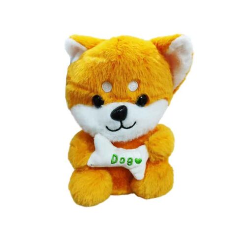 Λούτρινο Αρκουδάκι Σκυλάκι με Κόκαλο - Dog Plush Toy with Bone