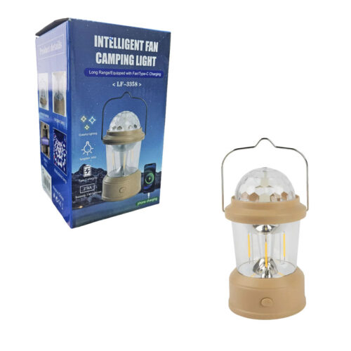 Φορητό Φωτιστικό Camping με Φόρτιση Type-C LF-3358 – Intelligent Fan Camping Light