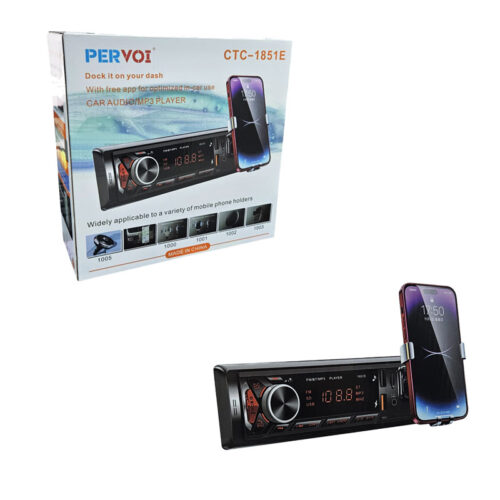 PerVoi Ράδιο Αυτοκινήτου Με Βάση Κινητού MP3 Player CTC-1851E – Car Radio With Phone Holder MP3 Player