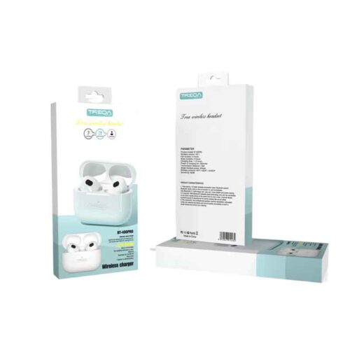 Treqa Ασύρματα Ακουστικά Bluetooth με Θήκη Φόρτισης BT-400PRO - True Wireless Headset - Bluetooth Earbuds with Charging Case
