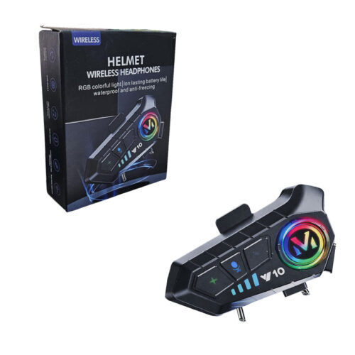 Ασύρματο Ακουστικό Κράνους Μοτοσυκλέτας με RGB Φωτισμό - Motorcycle Helmet Wireless Headphones