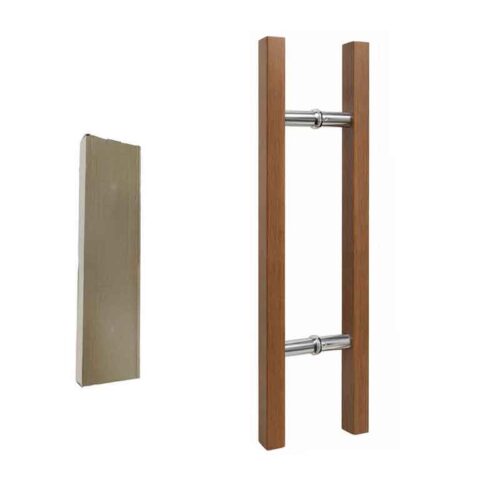 Λαβή Πόρτας Αλουμινίου με Σχέδιο Ξύλου 59.4cm – Aluminum Door Handle Wood Effect