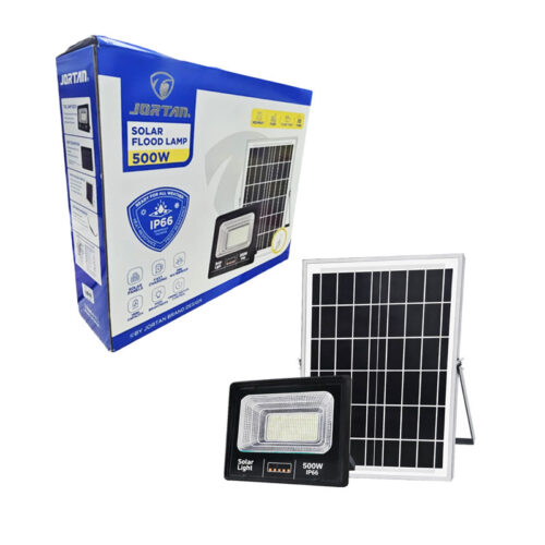 Jortan Ηλιακός Προβολέας LED 500W με Πάνελ και Τηλεχειριστήριο – Solar LED Flood Lamp