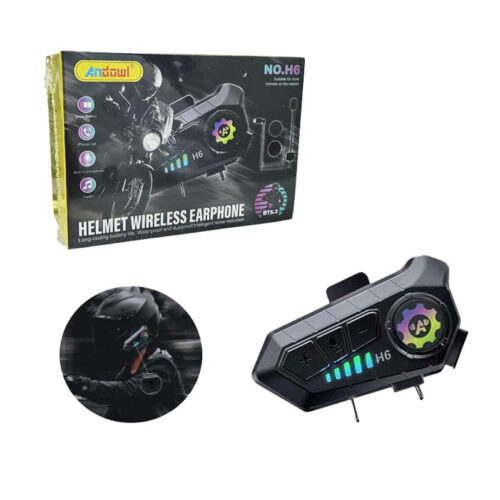 Andowl Ασύρματο Bluetooth Ακουστικό Κράνους Μοτοσικλέτας NO.H6 – Helmet Wireless Earphone