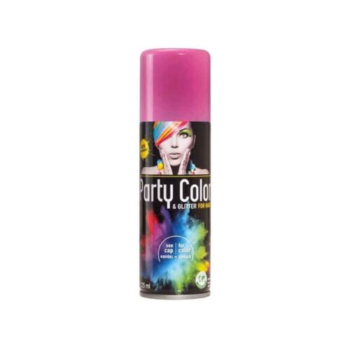 Αποκριάτικο Σπρέι Μαλλιών Glitter Ροζ - 125ml - Party Color & Glitter For Hair