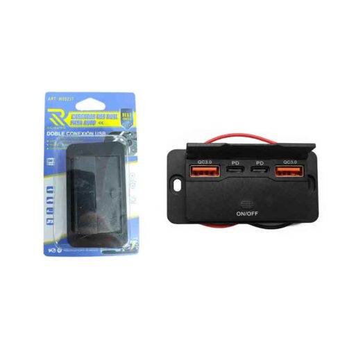 Rchang Φορτιστής Αυτοκινήτου 4 Θύρες USB QC3.0 & PD με Διακόπτη On Off – Car USB Charger QC3.0 & PD with On Off Switch