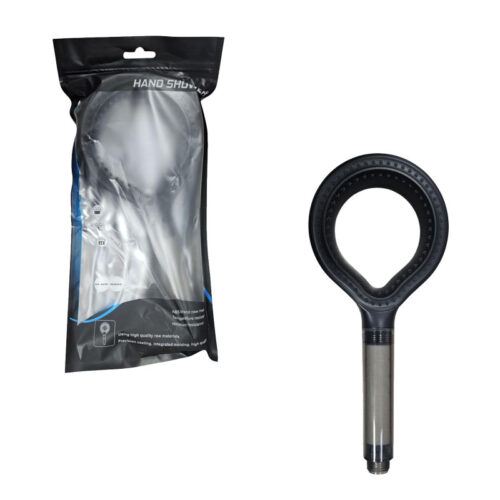 Τηλέφωνο Ντους Κυκλικού Σχεδιασμού Μαύρο – Circular Design Black Handheld Shower Head