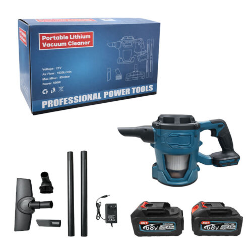 Επαναφορτιζόμενη Σκούπα Μπαταρίας 68V με 2 Μπαταρίες και Εξαρτήματα - Rechargeable Cordless Vacuum Cleaner