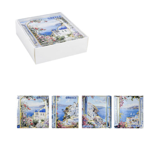 Σετ σουβέρ Greece 4τμχ - Coaster set 4pcs