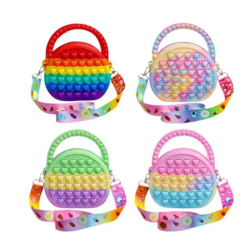 Παιδική Τσάντα Pop It με Καρδιές και Λουρί Ώμου – Kids Pop It Heart Crossbody Bag