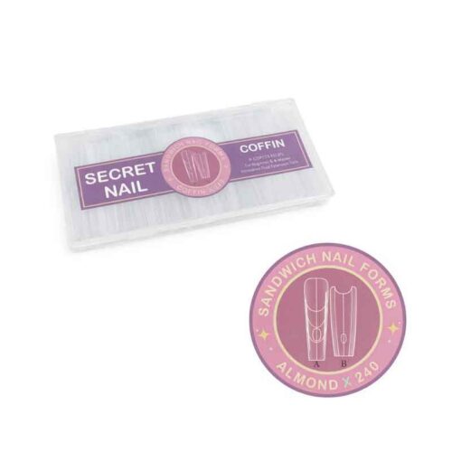 Τεχνητά νύχια - Φόρμες Νυχιών Sandwich Coffin 240 Τεμαχίων σε Κουτί - Sandwich Nail Forms Coffin 240pcs Box